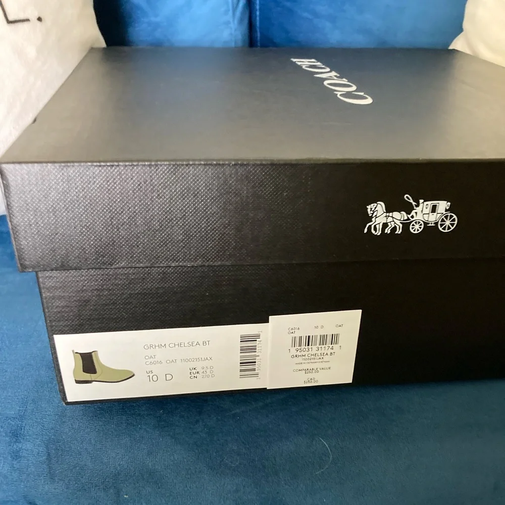 NWT COACH GRAHAM CHELSEA MEN BOOTS